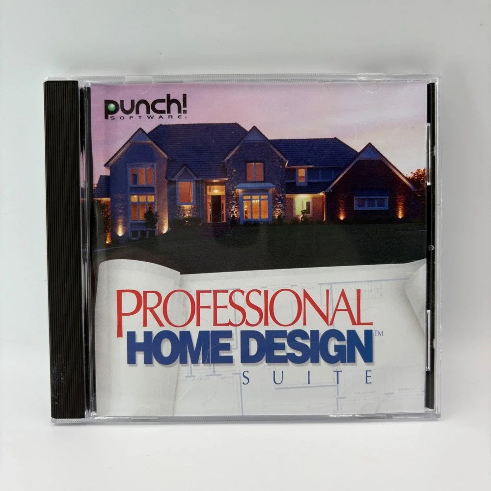 Punch Professional Home‎ Design Suite PC Software Windows 95 98 2000 ME Vtg CD